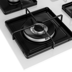 Beko BOCD K 6510 EWB Wok Gözlü Beyaz Cam Ankastre Ocak