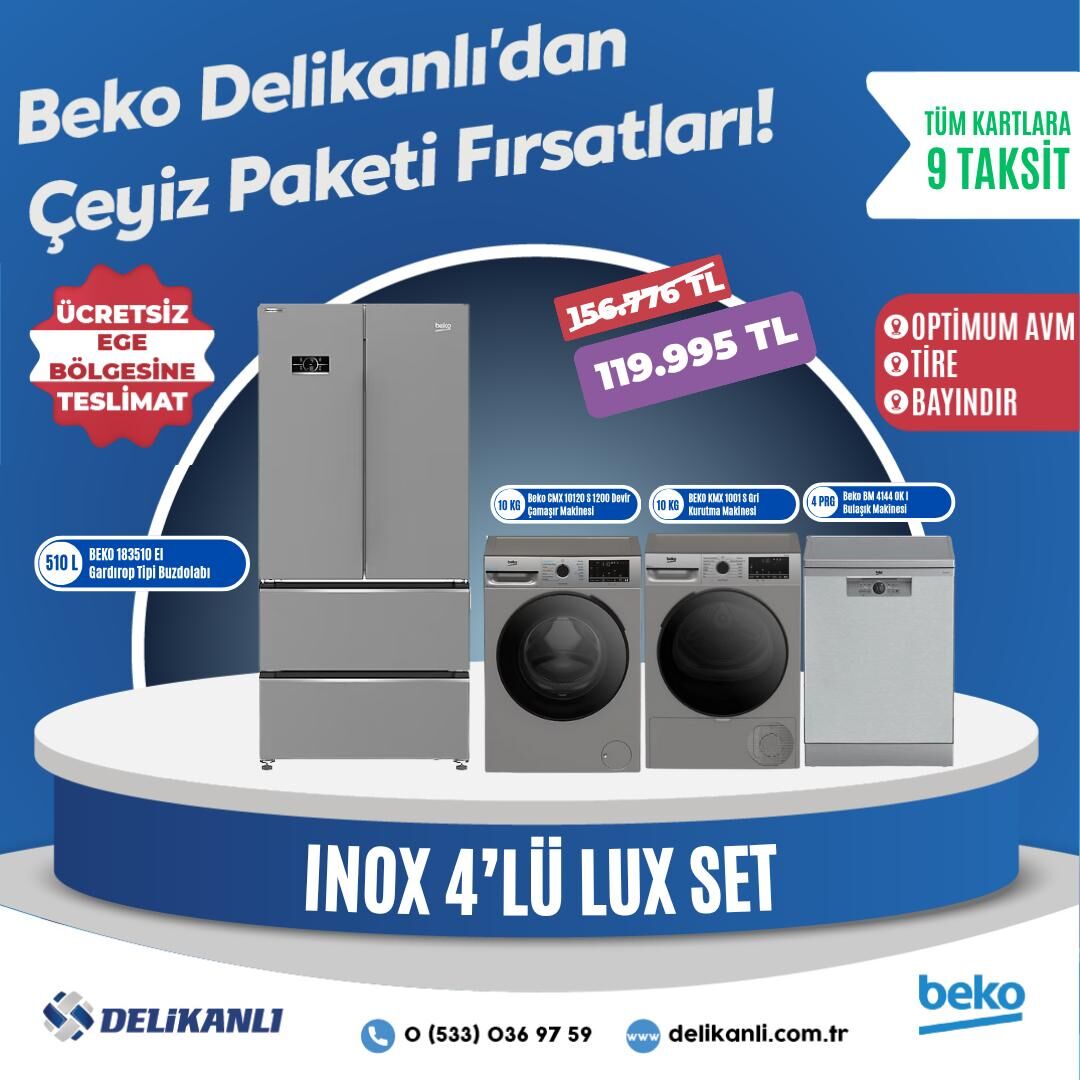 Beko Inox 4'Lü Lüks Çeyiz Seti