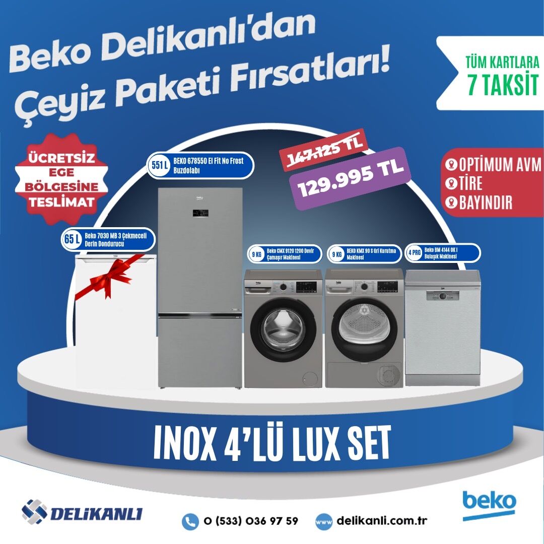 Beko Inox 4'Lü Lüks Çeyiz Seti