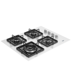 Beko BOCD K 6510 EWB Wok Gözlü Beyaz Cam Ankastre Ocak