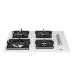 Beko BOCD K 6510 EWB Wok Gözlü Beyaz Cam Ankastre Ocak