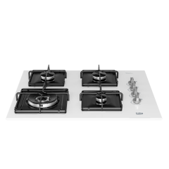 Beko BOCD K 6510 EWB Wok Gözlü Beyaz Cam Ankastre Ocak