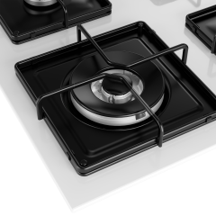 Beko BOCD K 6510 EWB Wok Gözlü Beyaz Cam Ankastre Ocak