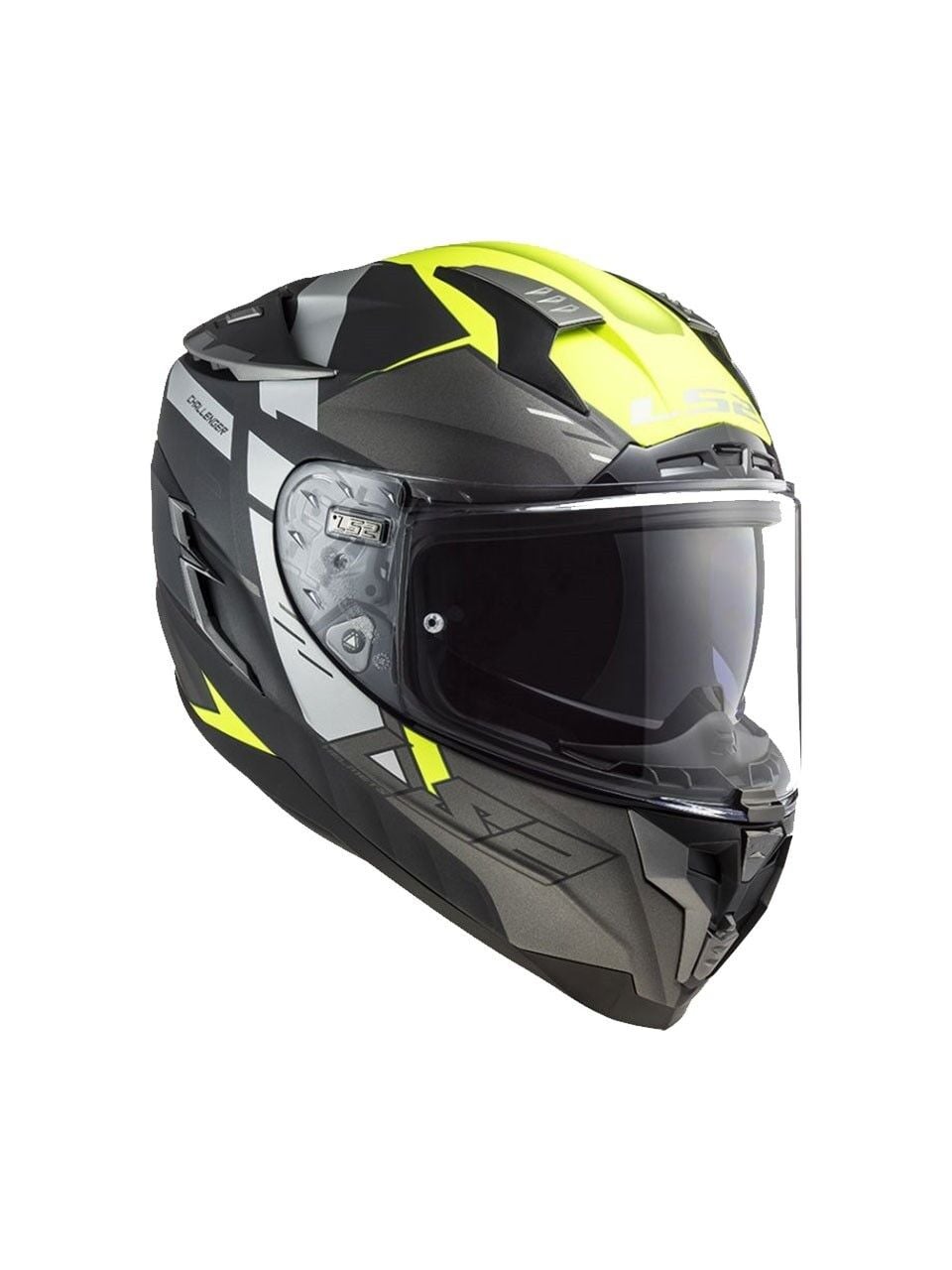 LS2 Challenger Allert Mat Titanium Neon Sarı Kask