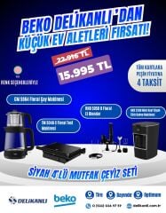 Siyah 4'lü Mutfak Çeyiz Seti