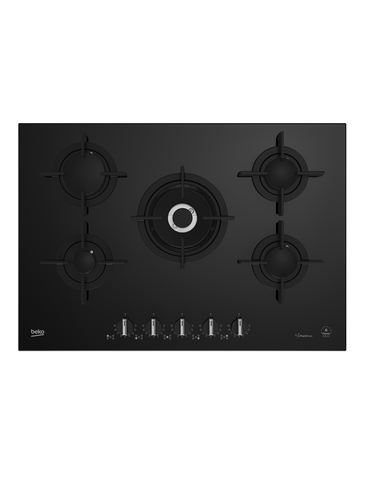 Beko BOCD T 7521 DWKS Wok Gözlü Siyah Cam Ankastre Ocak