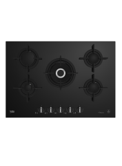 Beko BOCD T 7521 DWKS Wok Gözlü Siyah Cam Ankastre Ocak