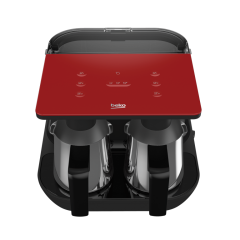 Beko TKM 8961 K Keyf Kırmızı Çelik İkili Kahve Makinesi