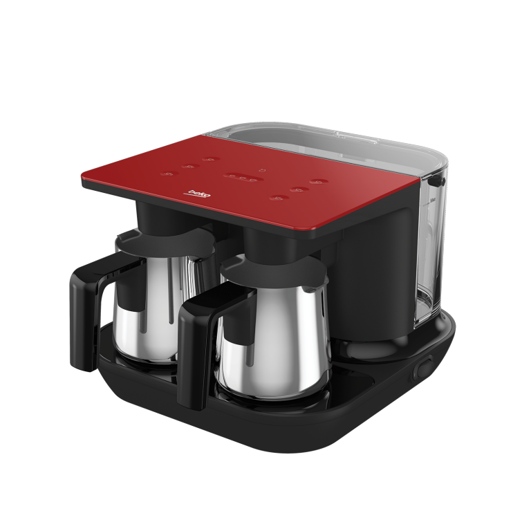 Beko TKM 8961 K Keyf Kırmızı Çelik İkili Kahve Makinesi