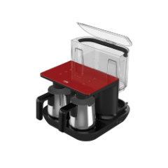 Beko TKM 8961 K Keyf Kırmızı Çelik İkili Kahve Makinesi