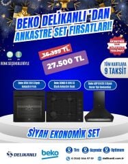 BEKO SİYAH EKONOMİK ANKASTRE SET
