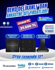 BEKO SİYAH EKONOMİK ANKASTRE SET