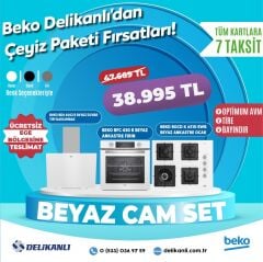BEKO BEYAZ ANKASTRE CAM SET
