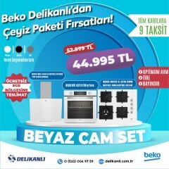 BEKO BEYAZ ANKASTRE CAM SET