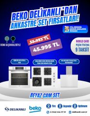 BEKO BEYAZ ANKASTRE CAM SET