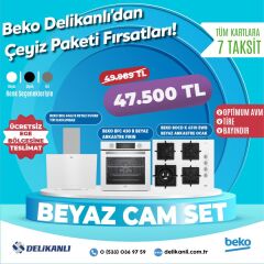 BEKO BEYAZ ANKASTRE CAM SET