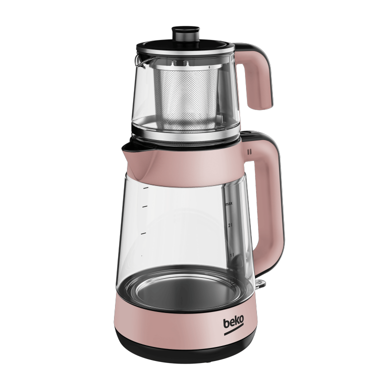 CM 5964 R Floral Rose Gold Çaycı