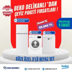 Beko Güze Özel 3'lü Beyaz  Çeyiz Seti