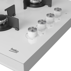Beko BSTOC 827 B Beyaz Cam Set Üstü Ocak