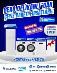 Beko Popüler 4'Lü Beyaz  Çeyiz seti
