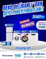 Beko Yeni Yıla Özel 4'lü Beyaz Çeyiz Seti