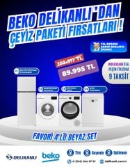 Beko Favori  4'lü Beyaz Çeyiz Seti