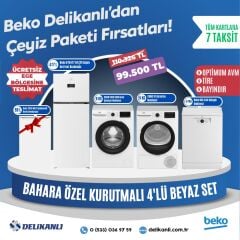 Beko Bahara  Özel Kurutmalı 4'lü Beyaz Çeyiz Seti
