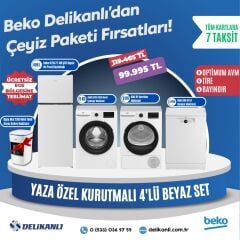 Beko Yaza  Özel Kurutmalı 4'lü Beyaz Çeyiz Seti