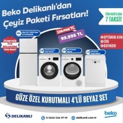 Beko Güze  Özel Kurutmalı 4'lü Beyaz Çeyiz Seti