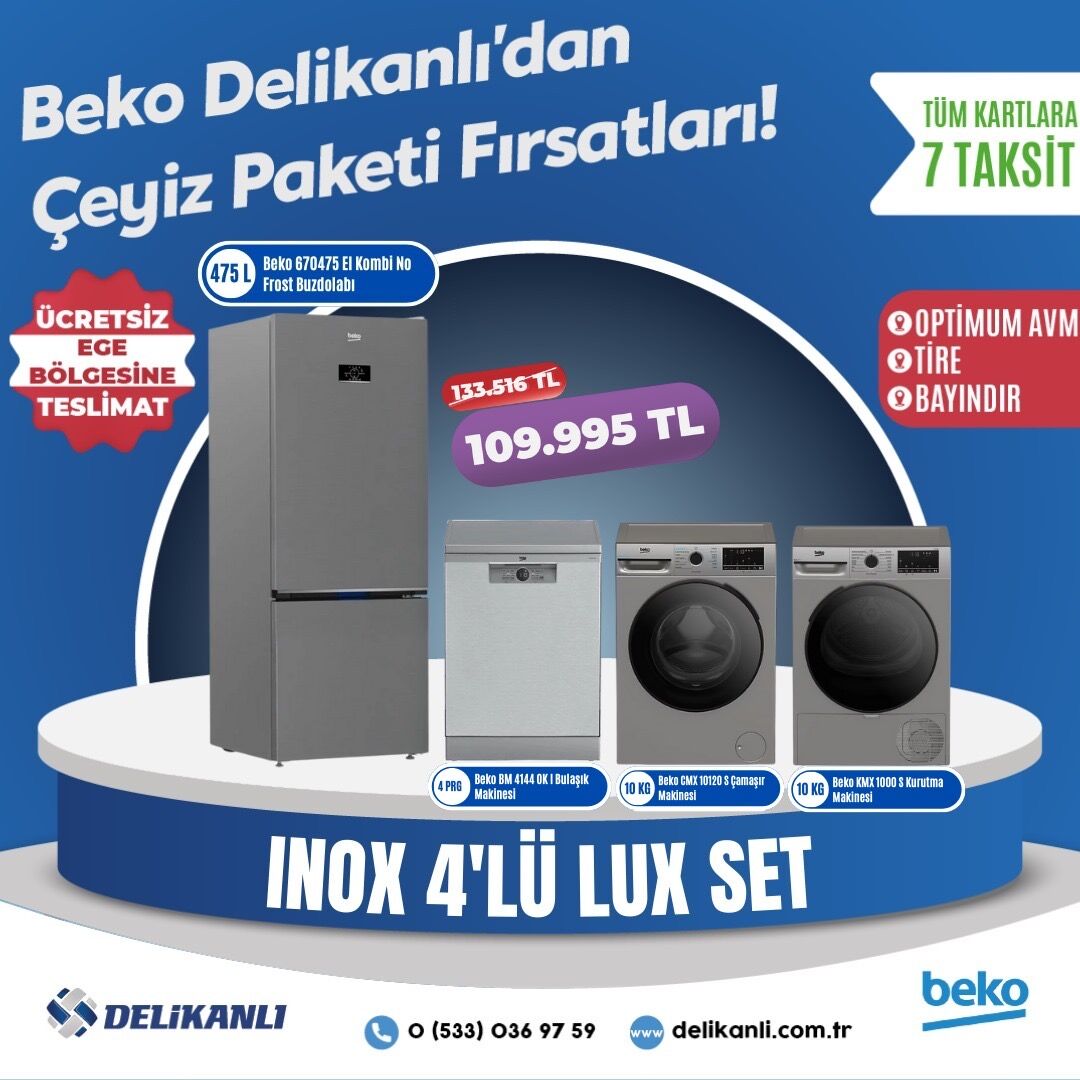 Beko Inox 4'Lü Lüks Çeyiz Seti