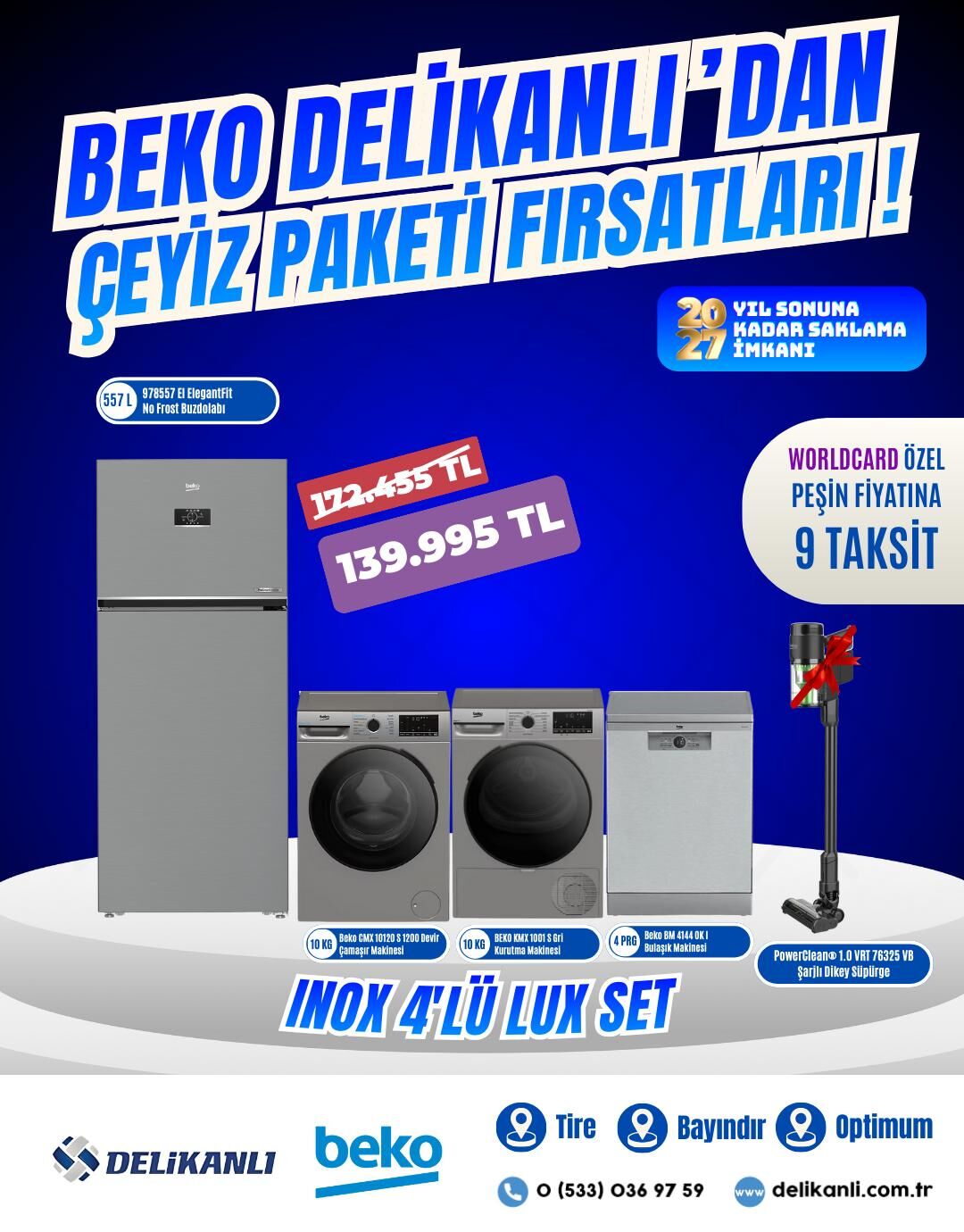 Beko Lüks 4'Lü Inox Çeyiz Seti