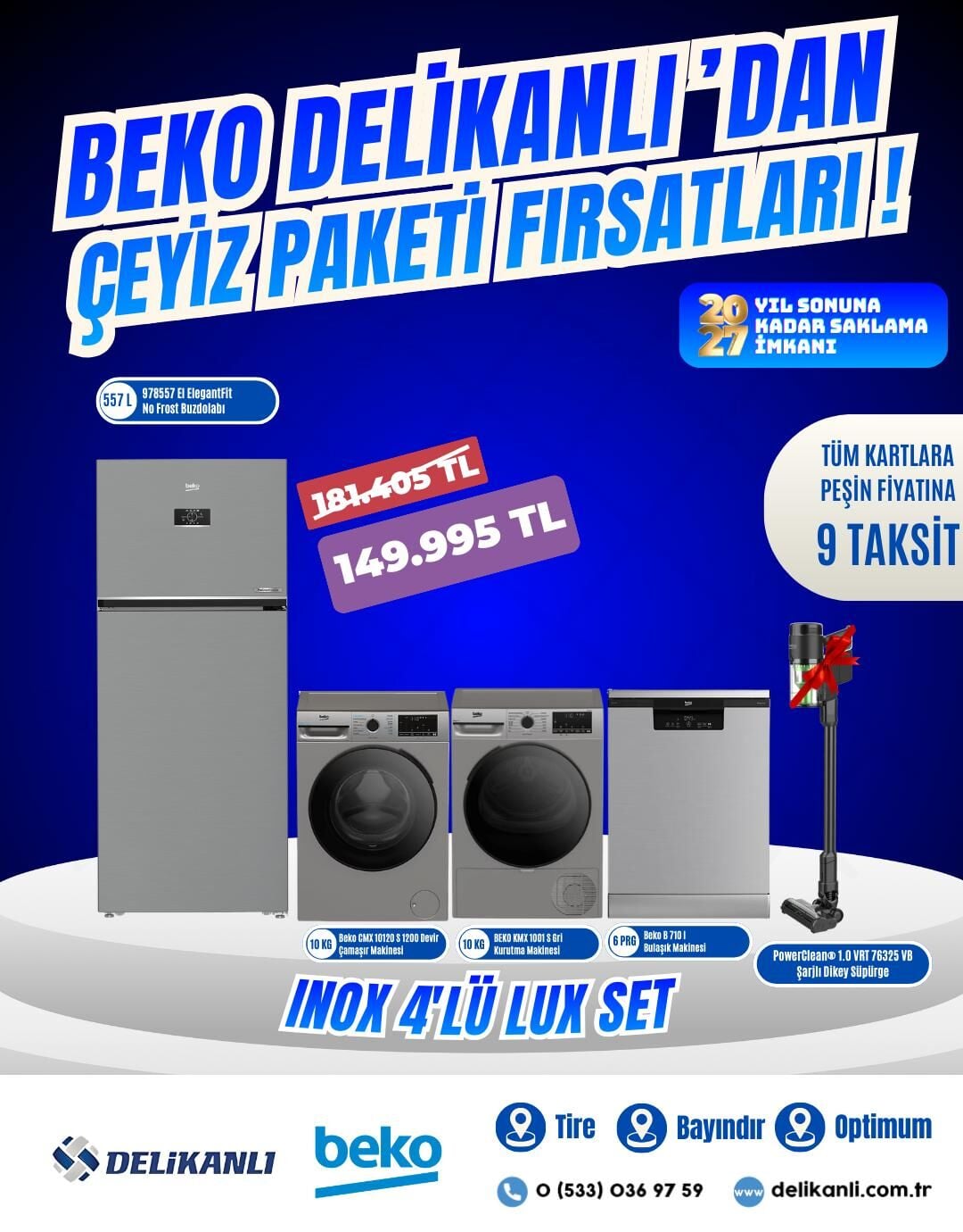 Beko Lüks 4'Lü Inox Çeyiz Seti