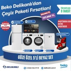 Beko Güze Özel  5'li Beyaz Çeyiz Seti