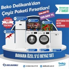 Beko Bahara Özel  5'li Beyaz Çeyiz Seti