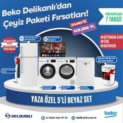 Beko Yaza Özel  5'li Beyaz Çeyiz Seti