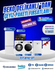 Beko Elit   5'li Beyaz Çeyiz Seti
