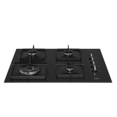 Beko BOCD K 6510 EWS Wok Gözlü Siyah Cam Ankastre Ocak