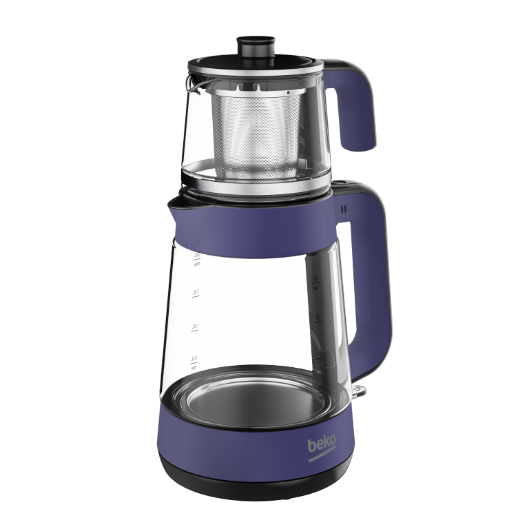 Beko CM 5964 Floral Violet 1900 W Cam Demlikli Çay Makinesi